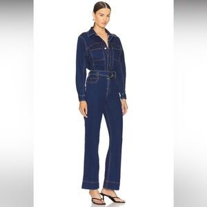 AJE | Neo Denim Jumpsuit In Washed Indigo Size 4